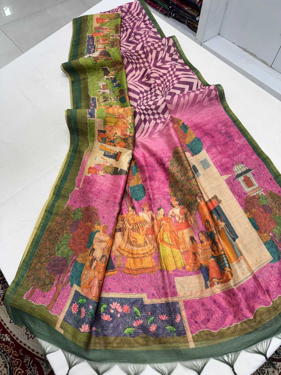 Ynf Soft Silk KESH505 DHANWARI SILK 130 Sarees Wedding Collections Festive Collections Wholesale Printed Sarees Traditional Sarees Onam Collections Manufacturer