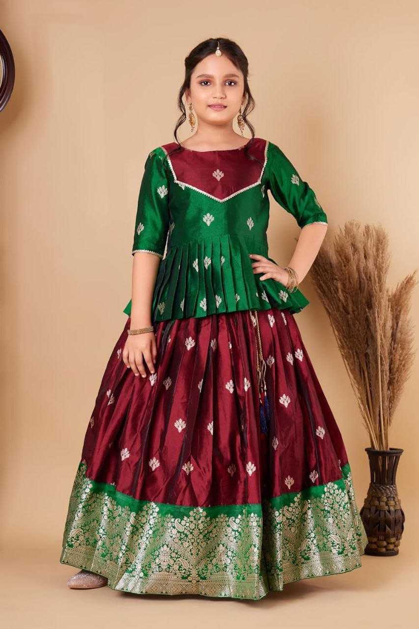 Ynf Soft Silk RIN204 BALMA Kids Wear Festive Collections Wholesale Kids Lehenga Choli Kids Festive Wear Kids Silk Dress Manufacturer