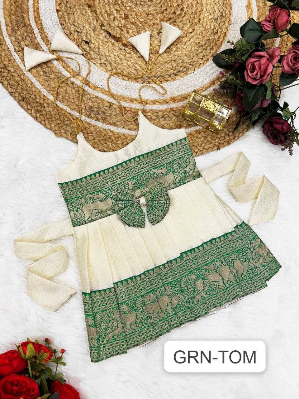 Ynf Soft Tapeta Silk KESH461 117 Kids Wear Wholesale Kids Frocks Manufacturer