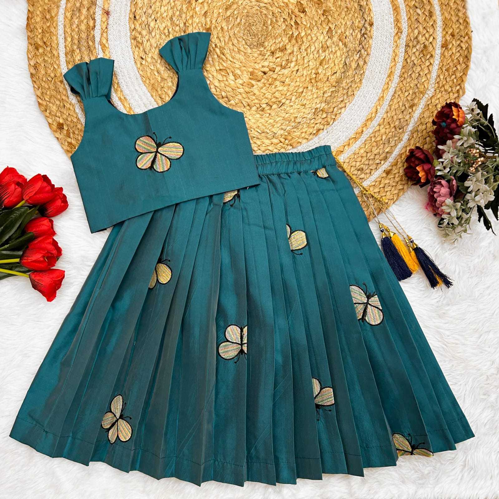 Ynf Soft Tapeta Silk RIN222 HK-119 Kids Wear Wholesale Kids Lehenga Kids Lehenga Choli Baby Girl Lehenga Manufacturer