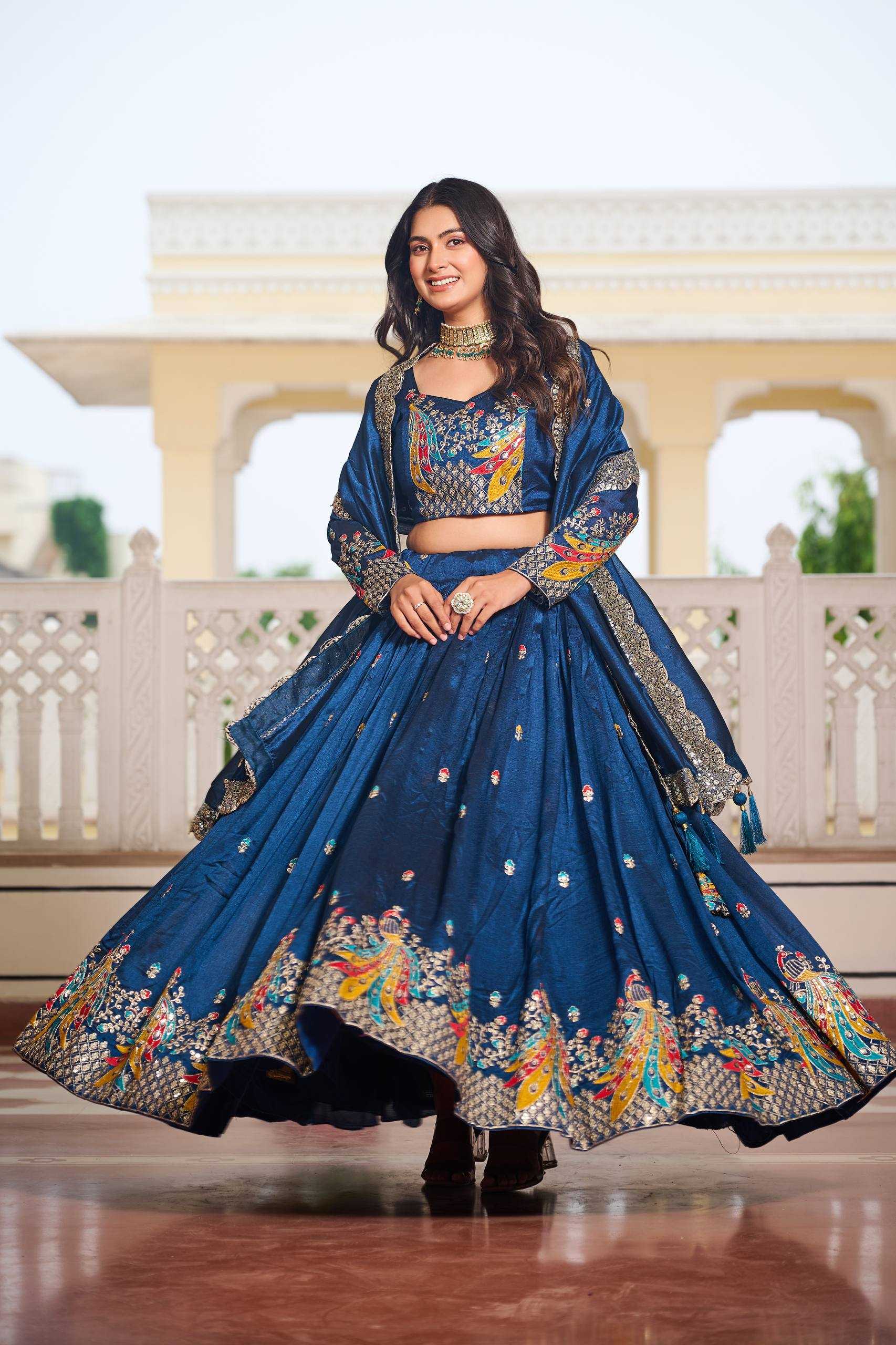 Ynf Soft Vichitra RIN197 3046 Lehengas Wholesale Designer Lehenga Fancy Lehenga Bridal Lehenga Manufacturer