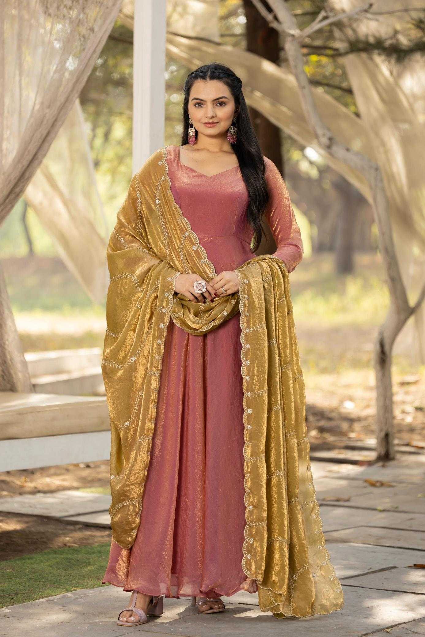 Ynf Space Silk KESH249 W2078-79 Gowns Plus Size Collections Wholesale Party Gowns Designer Gowns Silk Gowns Manufacturer