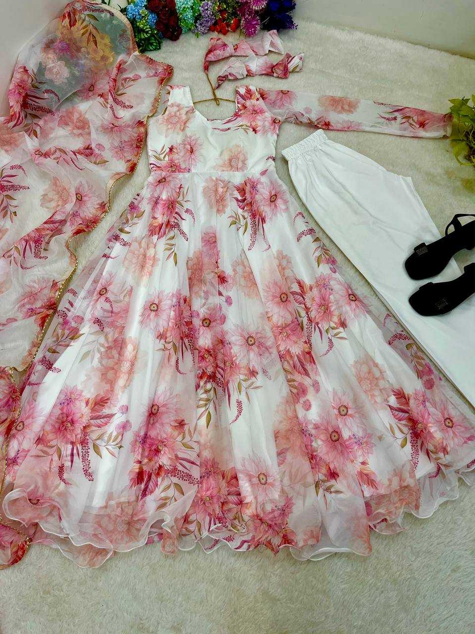Ynf Tabby Silk Organza KESH513 430 Gowns Wholesale Fancy Gowns Party Wear Gowns Designer Gowns Manufacturer