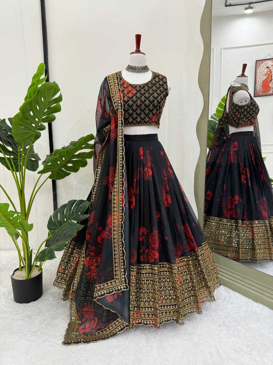 Ynf Tabby Silk RIN162 372 Lehengas Wholesale Fancy Lehenga Printed Lehenga Embroidered Lehenga Manufacturer
