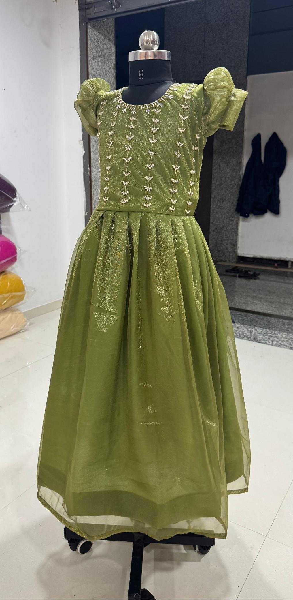 Ynf Tissue KESH493 7895 Kids Wear Wholesale Kids Gown Kids Ethnic Gowns Manufacturer