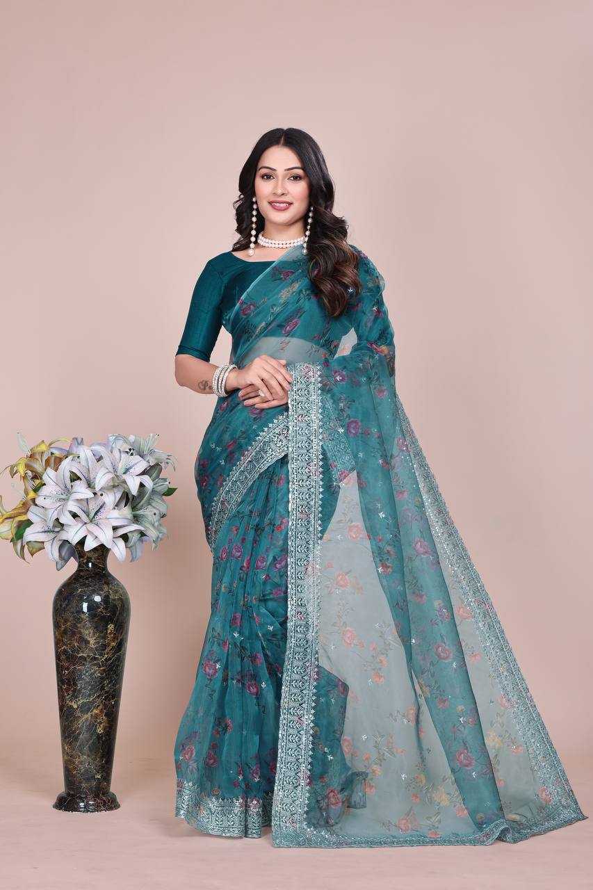 Ynf Tissue KESH556 320 Sarees Wholesale Designer Sarees Organza Sarees Manufacturer