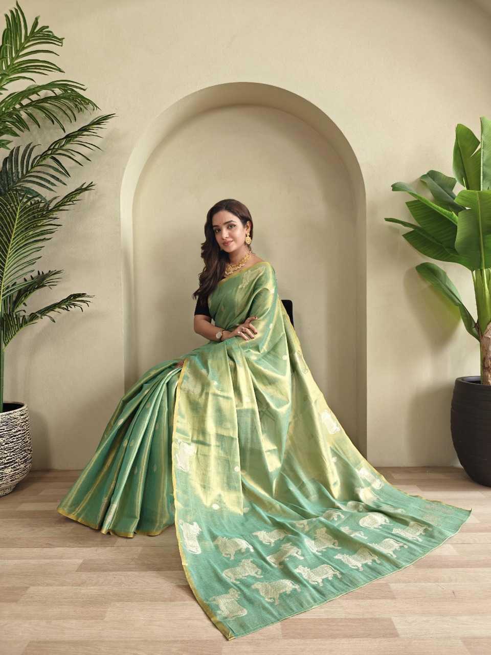 Ynf Tissue RIN197 3015 Sarees Wholesale Designer Sarees Fancy Sarees Bridal Sarees Manufacturer