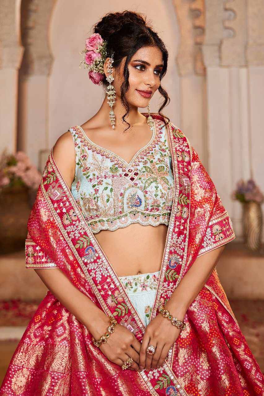 Ynf Tissue RIN197 3022 Lehengas Wholesale Designer Lehenga Bridal Lehenga Embroidered Lehenga Manufacturer