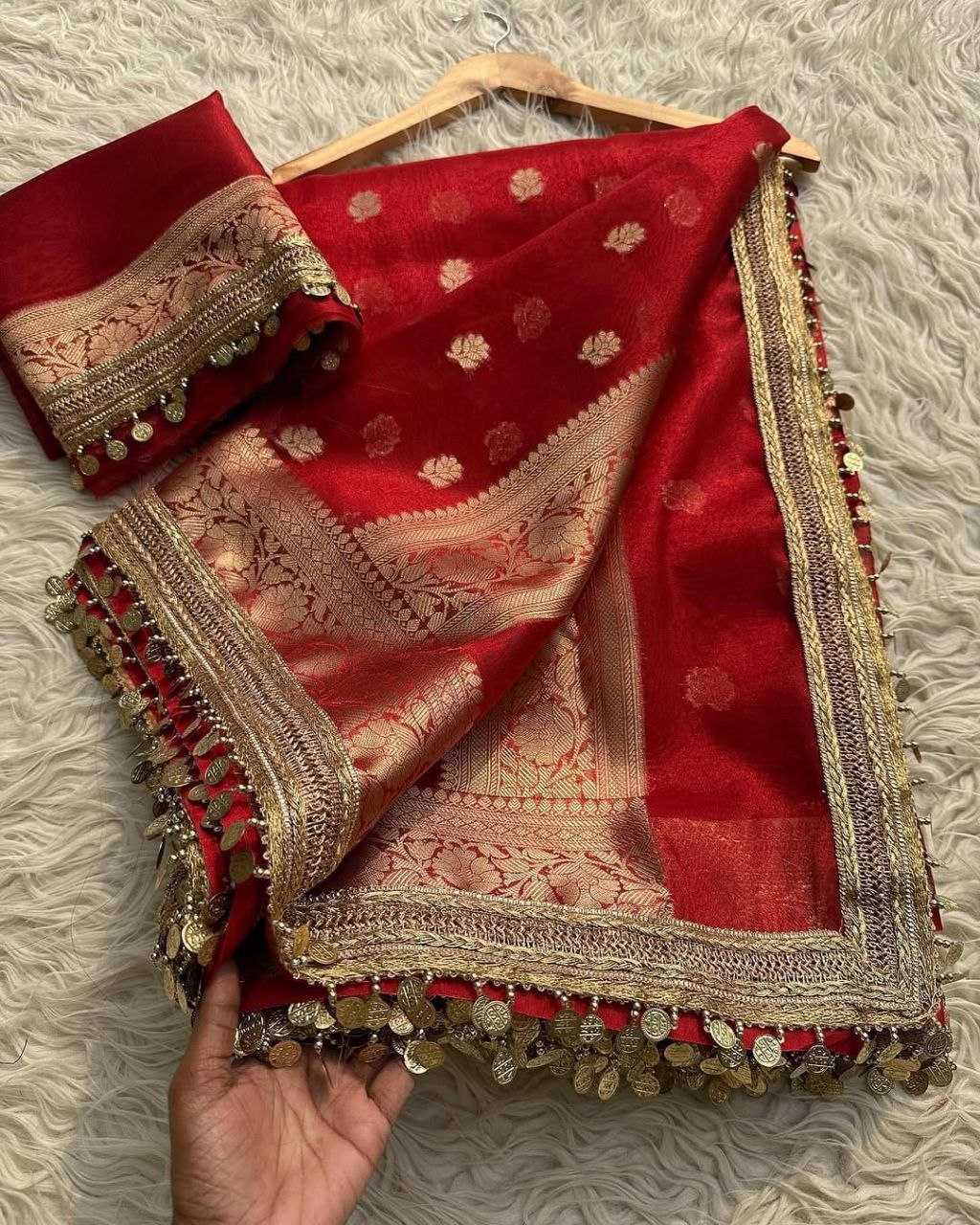 Ynf Tissue Silk KESH525 COIN LACE Silk Sarees Wholesale Soft Silk Sarees Manufacturer