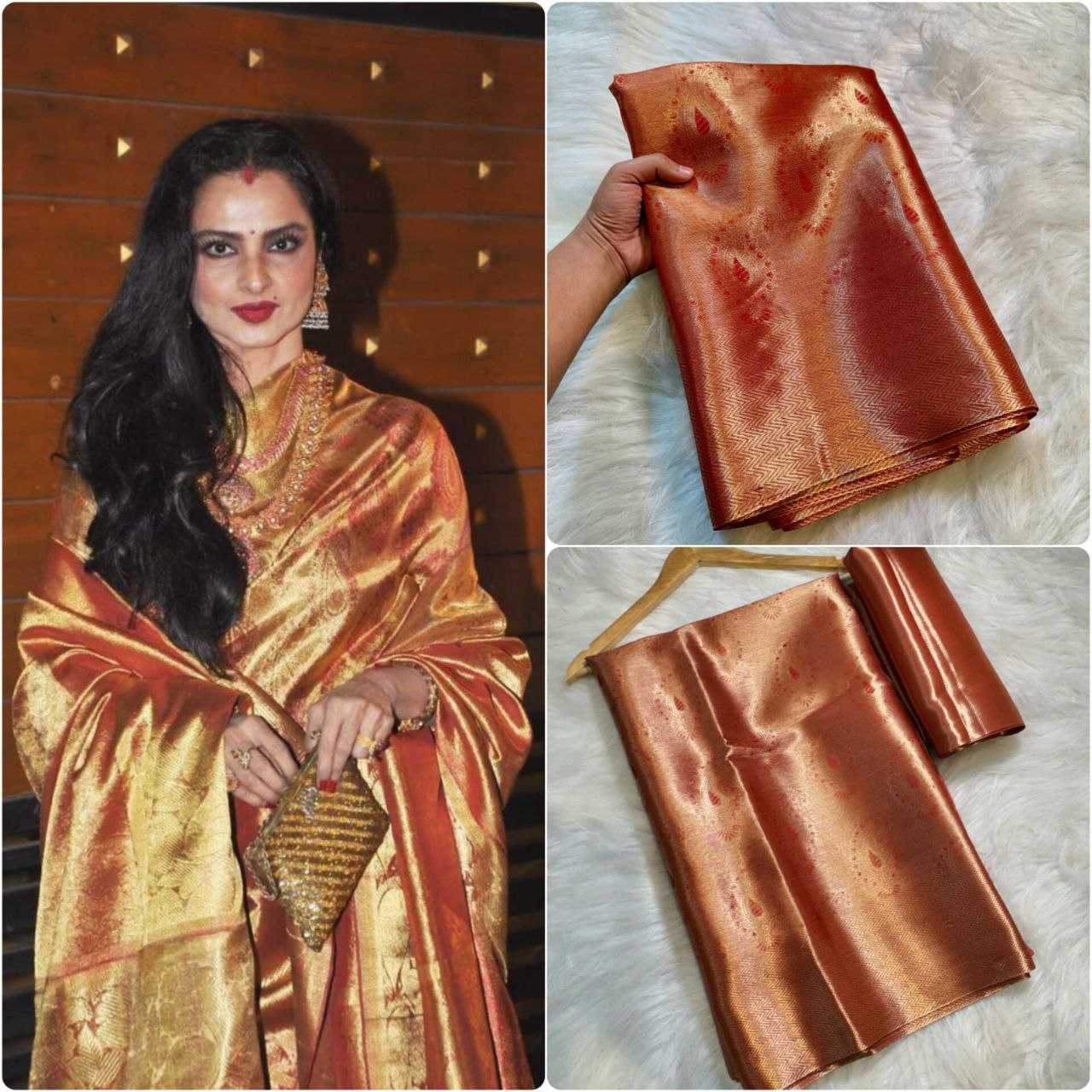 Ynf Tissue Silk KESH525 REKHA KANJIVARAM TISSUE Silk Sarees Wholesale Banarasi Silk Sarees Manufacturer