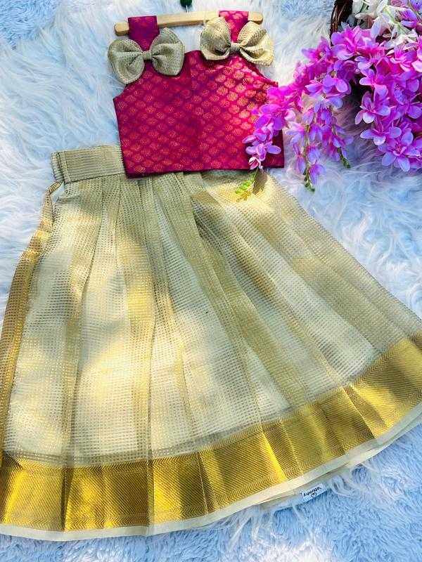 Ynf Tissue Silk RIN222 Refer Kids Wear Wholesale Kids Lehenga Kids Lehenga Choli Baby Girl Lehenga Manufacturer