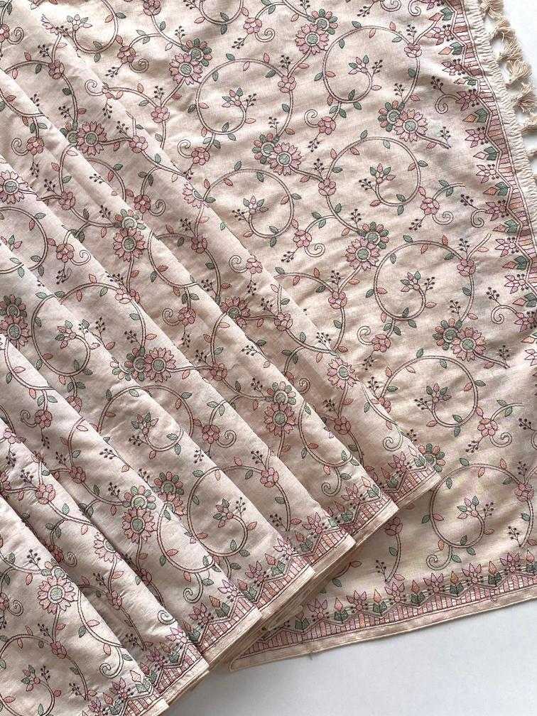 Ynf Tussar Silk KESH249 VASUNDHARA Sarees Festive Collections Wholesale Embroidered Sarees Tussar Sarees Onam Collections Manufacturer