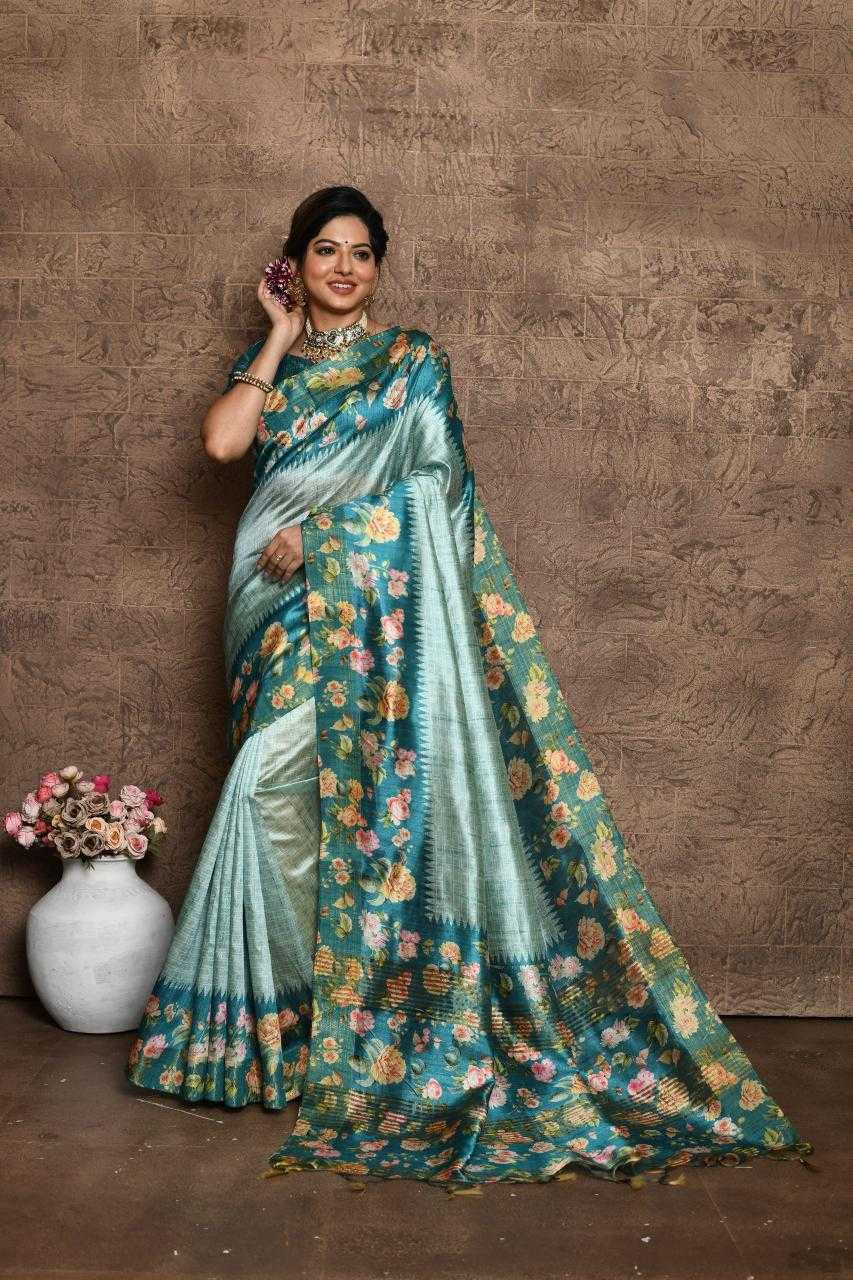 Ynf Tussar Silk KESH505 SONAL FLOWER Silk Sarees Wholesale Tussar Silk Sarees Manufacturer