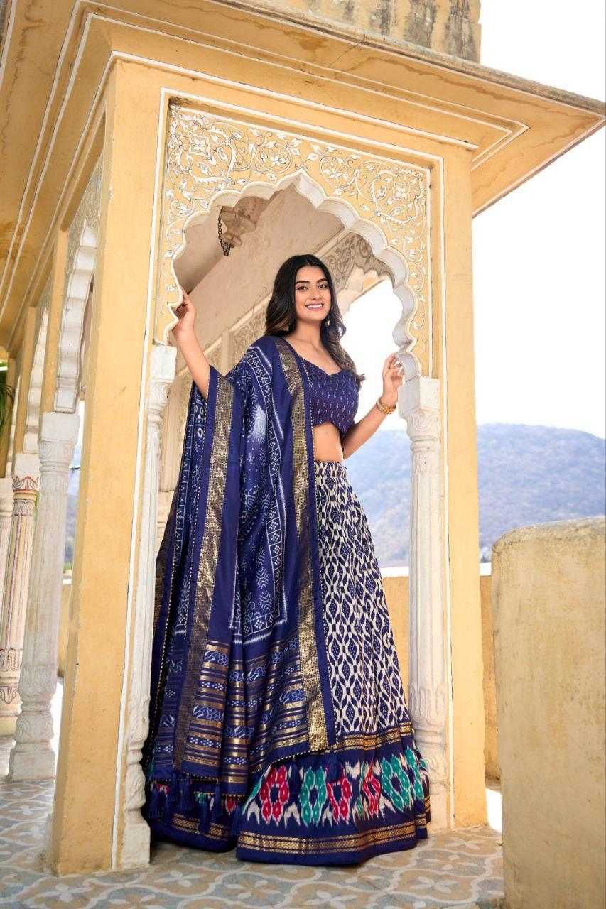 Ynf Tussar Silk KESH511 WHITE PATOLA Lehengas Wholesale Designer Lehenga Traditional Lehenga Printed Lehenga Manufacturer
