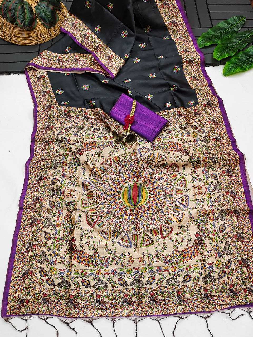 Ynf Tussar Silk KESH532 YOGITA 112 Sarees Wedding Collections Festive Collections Wholesale Madhubani Sarees Traditional Sarees Tussar Sarees Manufacturer