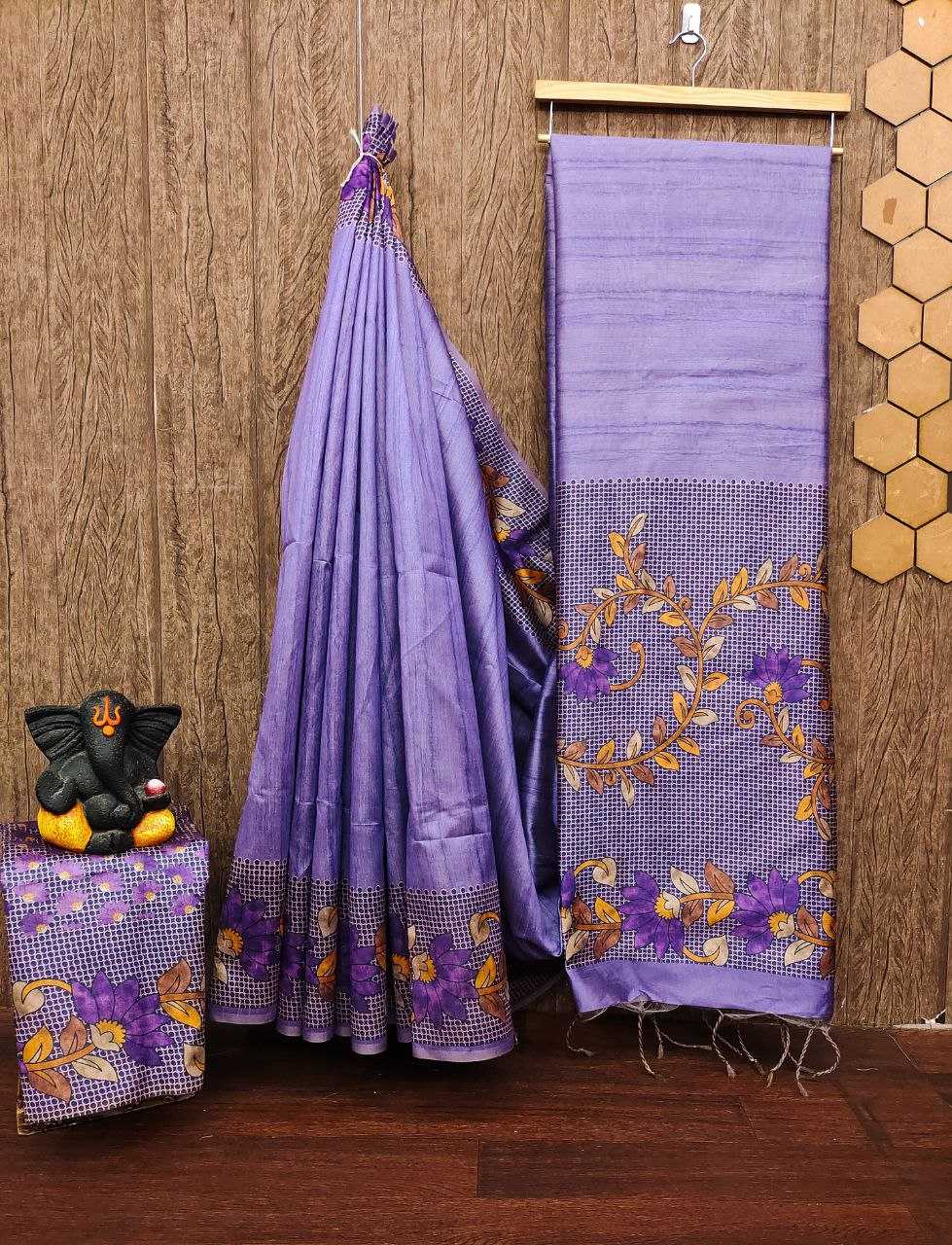 Ynf Tussar Silk KESH532 YOGITA FLOWER Silk Sarees Wholesale Tussar Silk Sarees Manufacturer