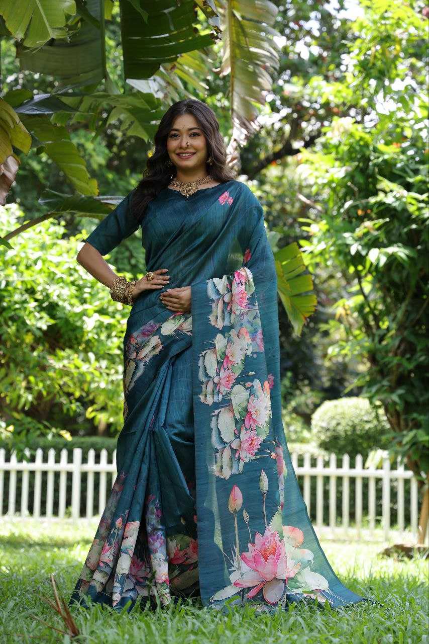 Ynf Tussar Silk KESH532 YOGITA LOTUS 3 Silk Sarees Wholesale Tussar Silk Sarees Manufacturer