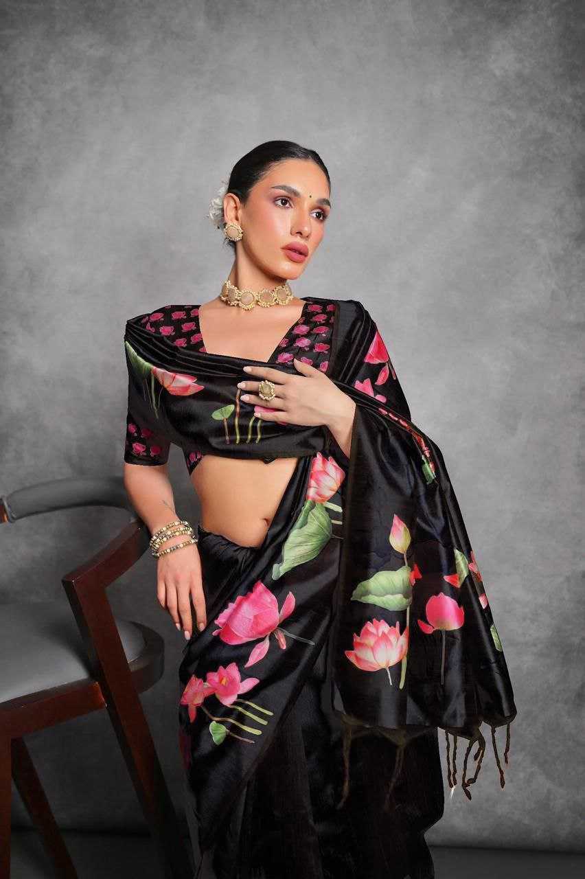 Ynf Tussar Silk KESH532 YOGITA LOTUS Silk Sarees Wholesale Tussar Silk Sarees Manufacturer