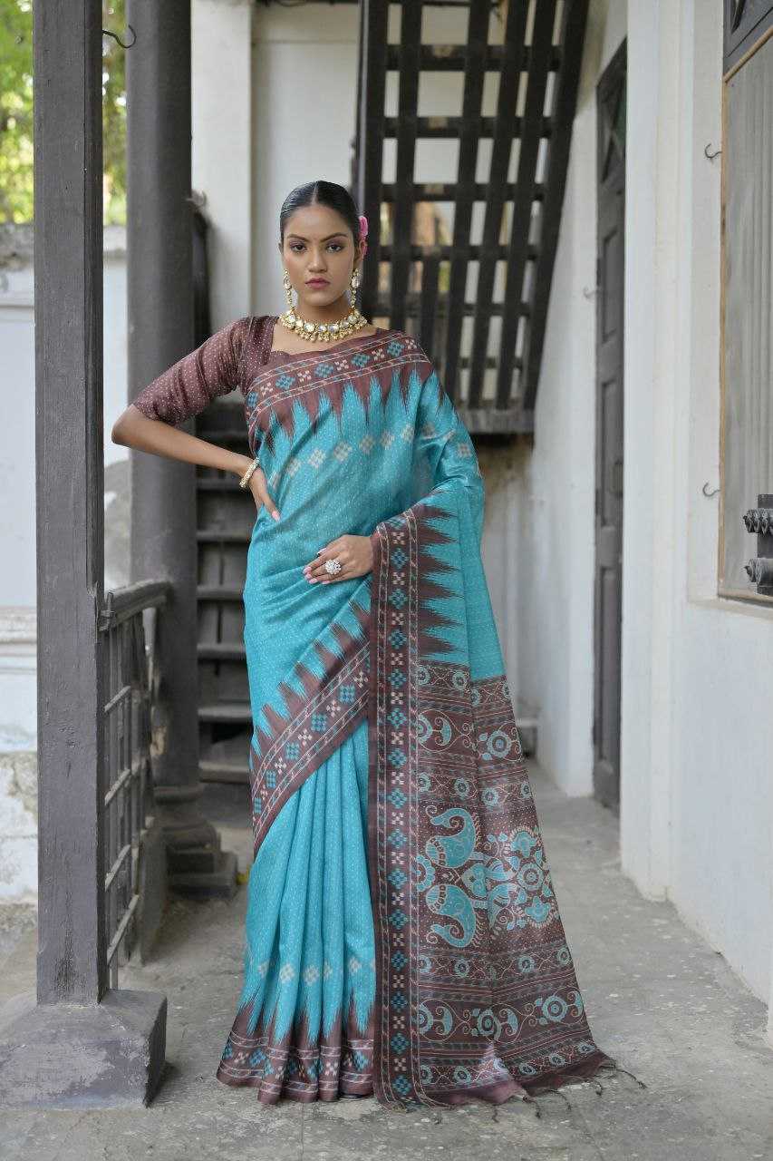 Ynf Tussar Silk KESH532 YOGITA TEMPLE 5 Silk Sarees Wholesale Traditional Silk Sarees Ikkat Silk Sarees Manufacturer