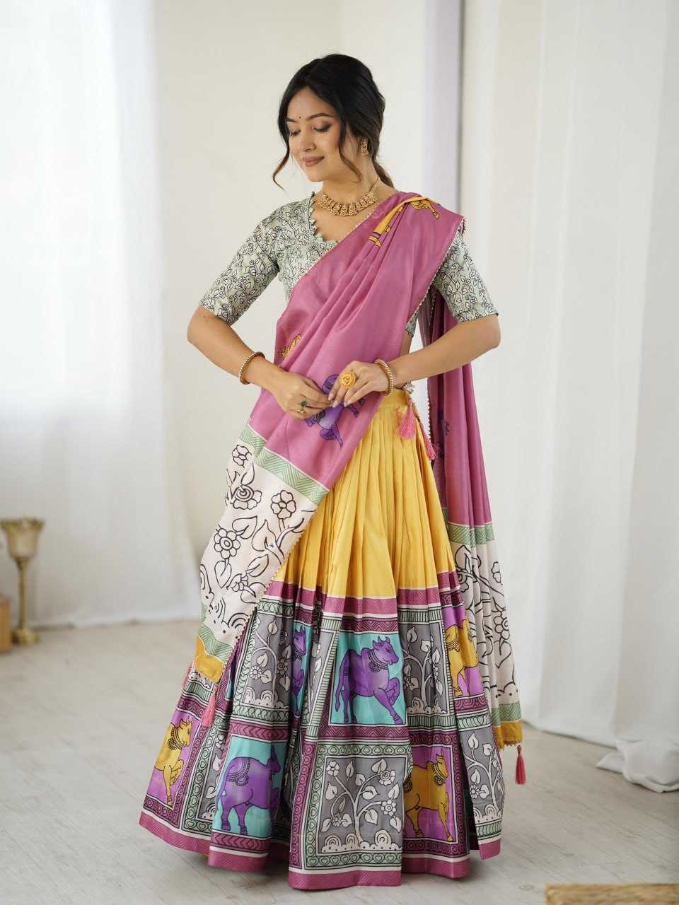 Ynf Tussar Silk KESH553 1001 Lehengas Wedding Collections Festive Collections Wholesale Silk Lehenga Designer Lehenga Choli Lehenga With Blouse Manufacturer