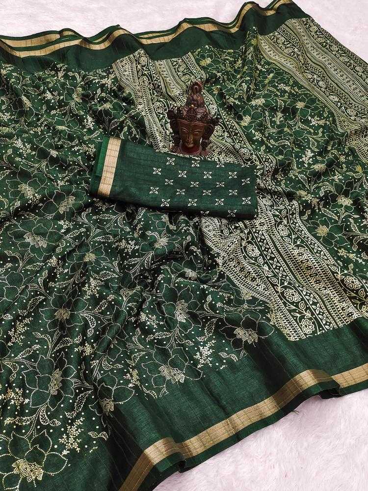 Ynf Tussar Silk RIN118 DANDI Silk Sarees Wholesale Tussar Silk Sarees Printed Silk Saree Zari Border Silk Sarees Manufacturer