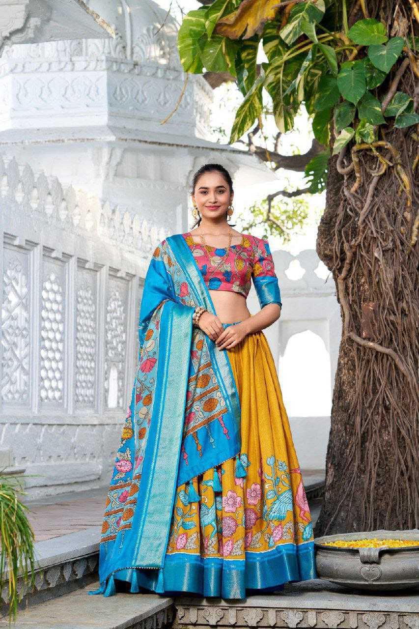 Ynf Tussar Silk RIN193 CHARM Lehengas Wedding Collections Festive Collections Wholesale Silk Lehenga Floral Lehenga Lehenga With Blouse Manufacturer