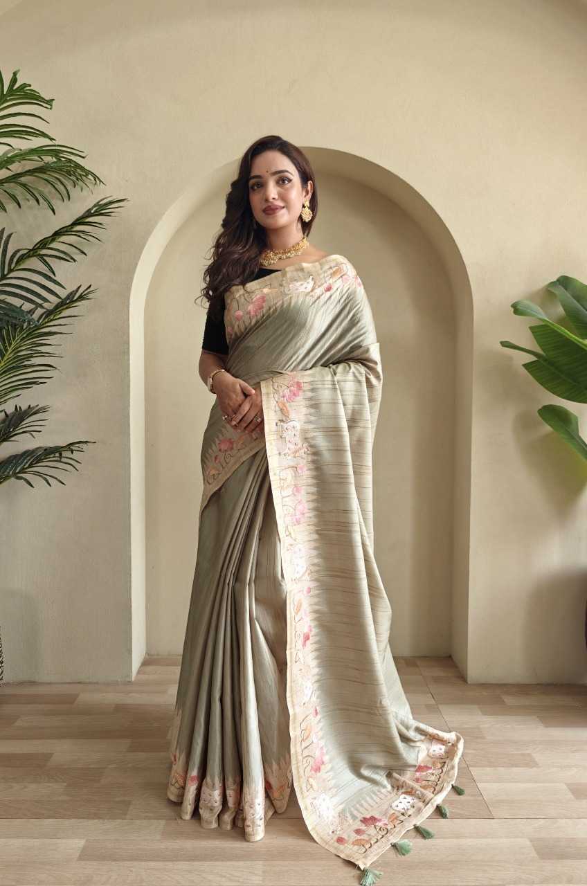 Ynf Tussar Silk RIN197 3014 Sarees Wholesale Designer Sarees Fancy Sarees Bridal Sarees Manufacturer