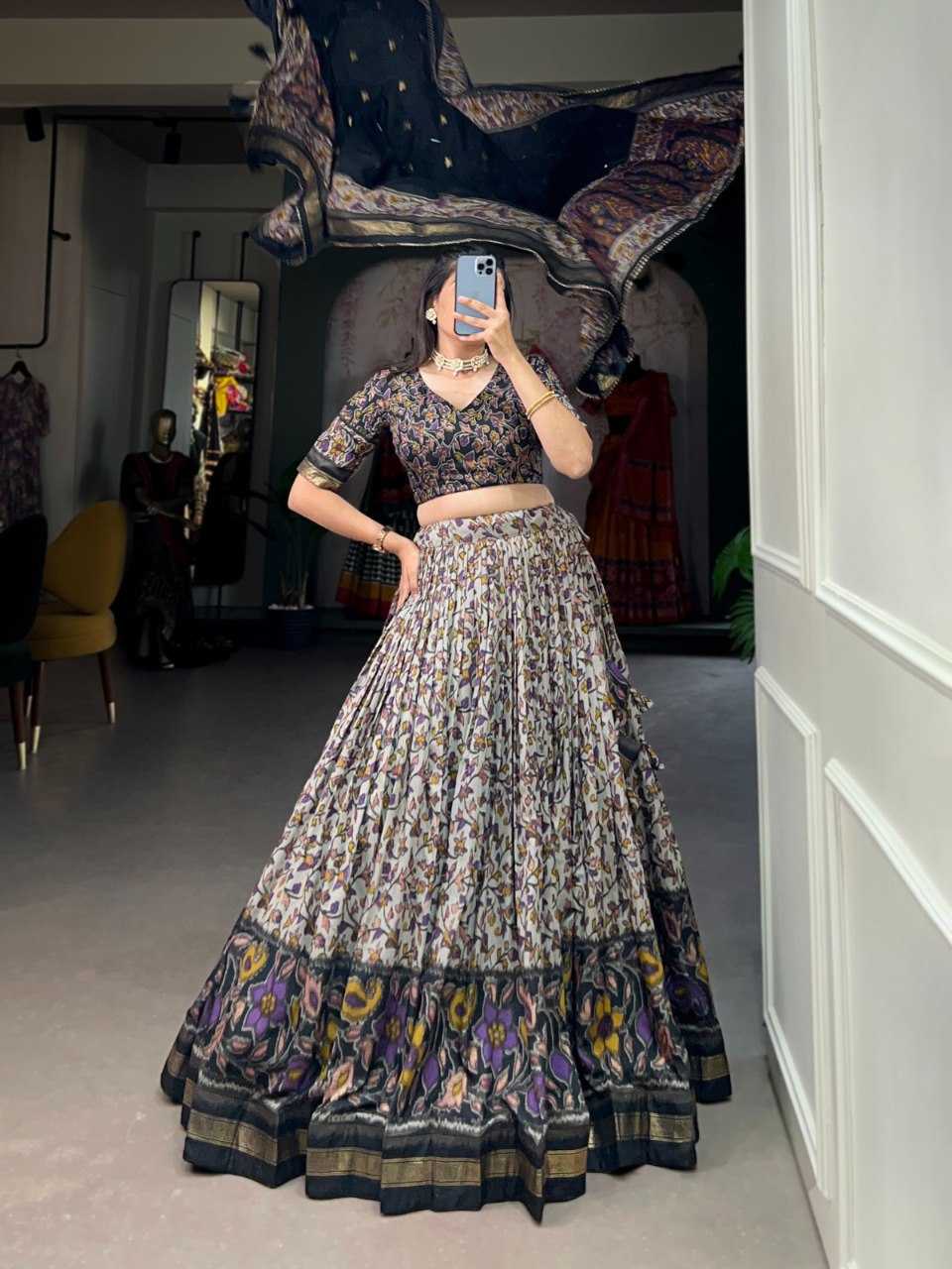 Ynf Tussar Silk RIN207 1523 Lehengas Wholesale Designer Lehenga Fancy Lehenga Traditional Lehenga Manufacturer