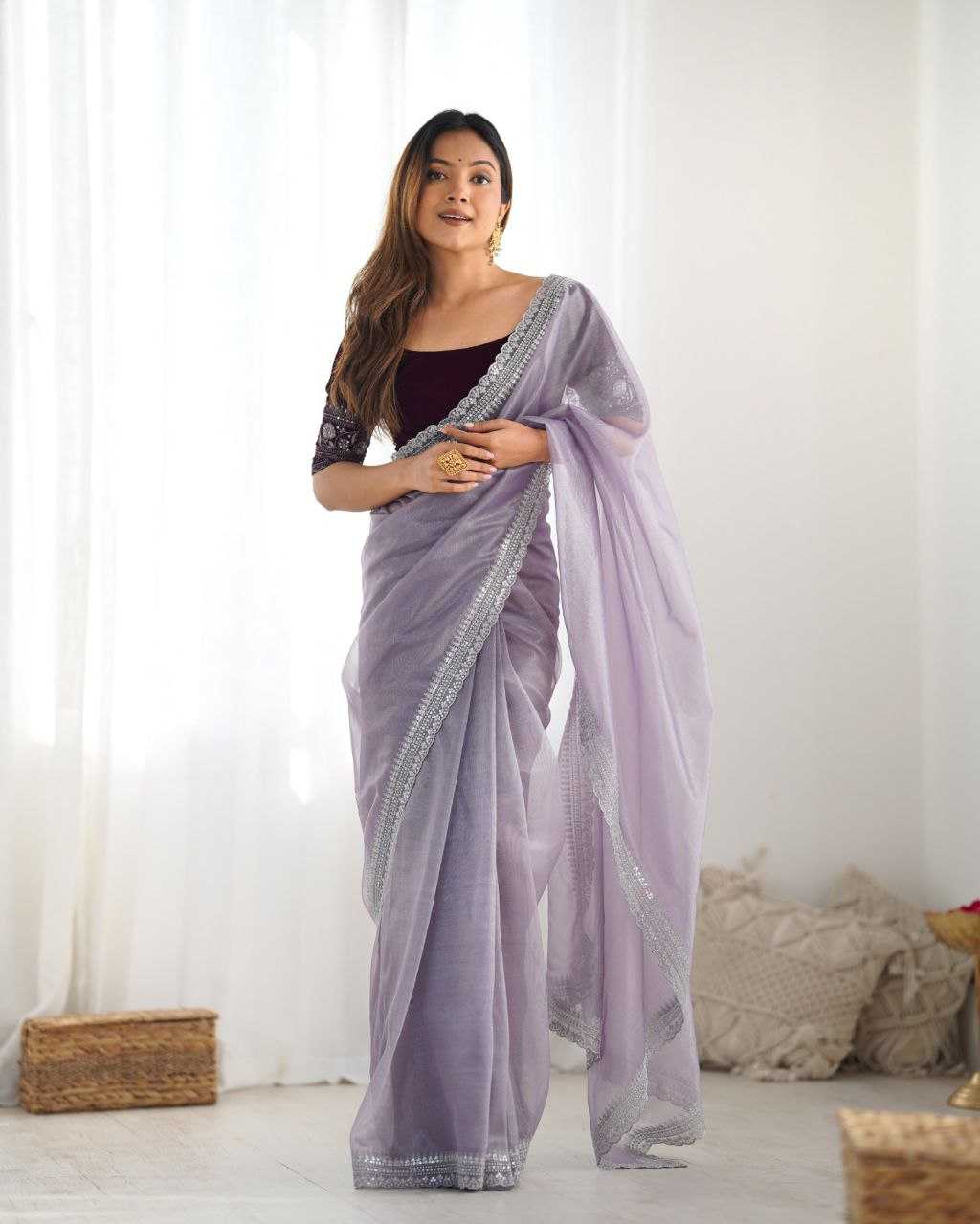 Ynf Twill Net KESH486 photoshoot Sarees Wedding Collections Festive Collections Wholesale Net Sarees Sequins Work Saree Sarees With Blouse Manufacturer