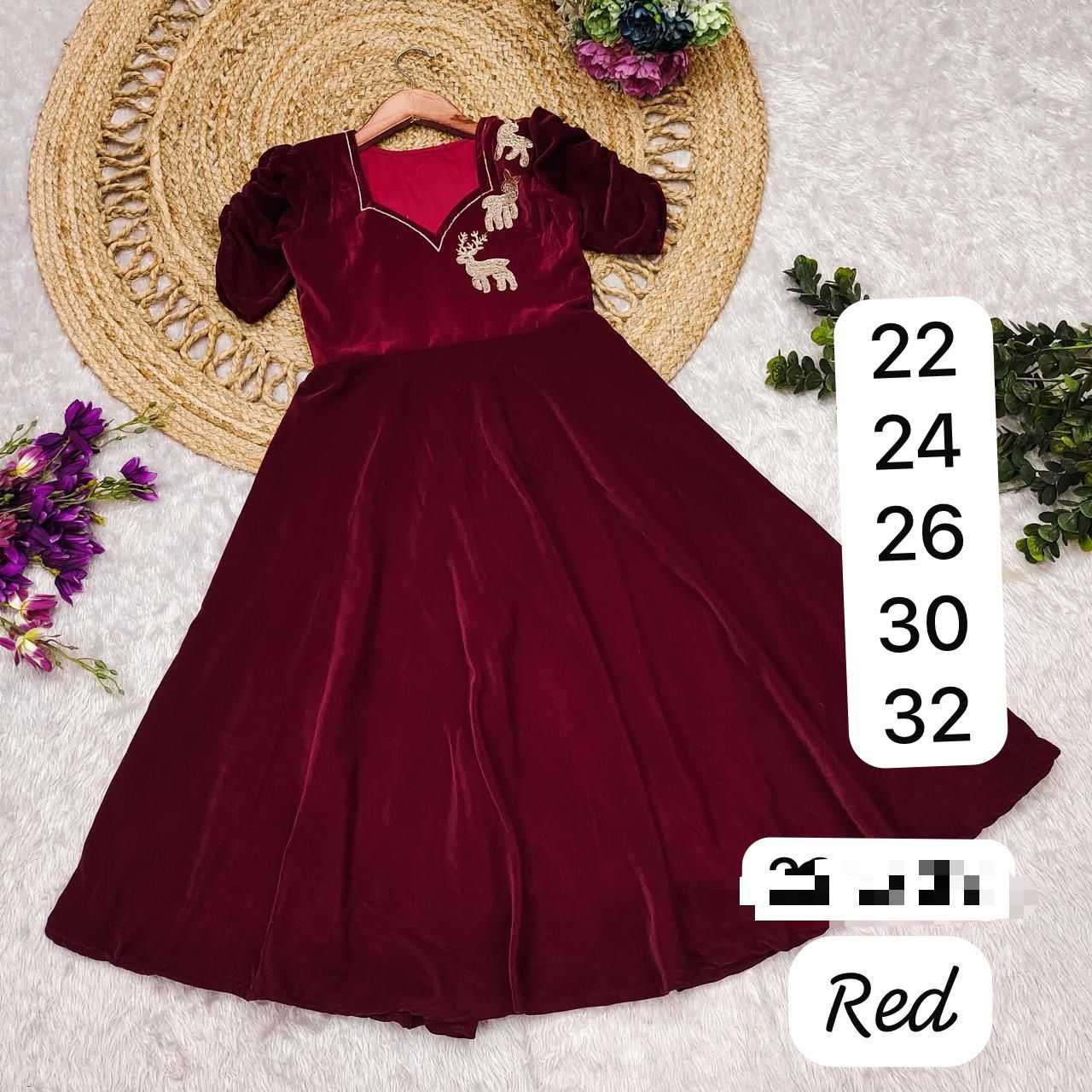 Ynf Velvet KESH493 midi Kids Wear Wholesale Kids Gown Kids Ethnic Gowns Manufacturer