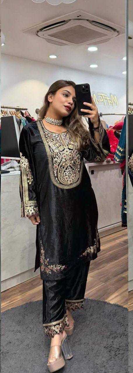 Ynf Velvet KESH515 1229 Suits & Dresses Wholesale Velvet Suits Embroidery Suits Party wear suits Manufacturer