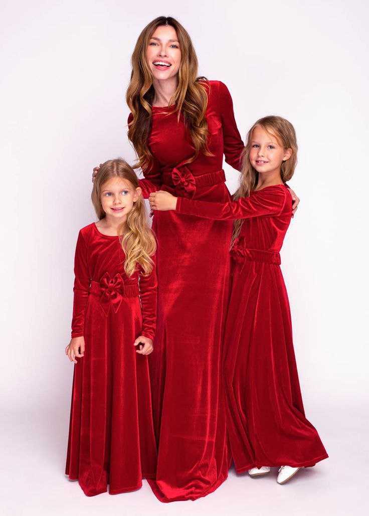 Ynf Velvet RIN157 011 Mother & Daughter Combo Wholesale Mother Daughter Matching Gowns Manufacturer