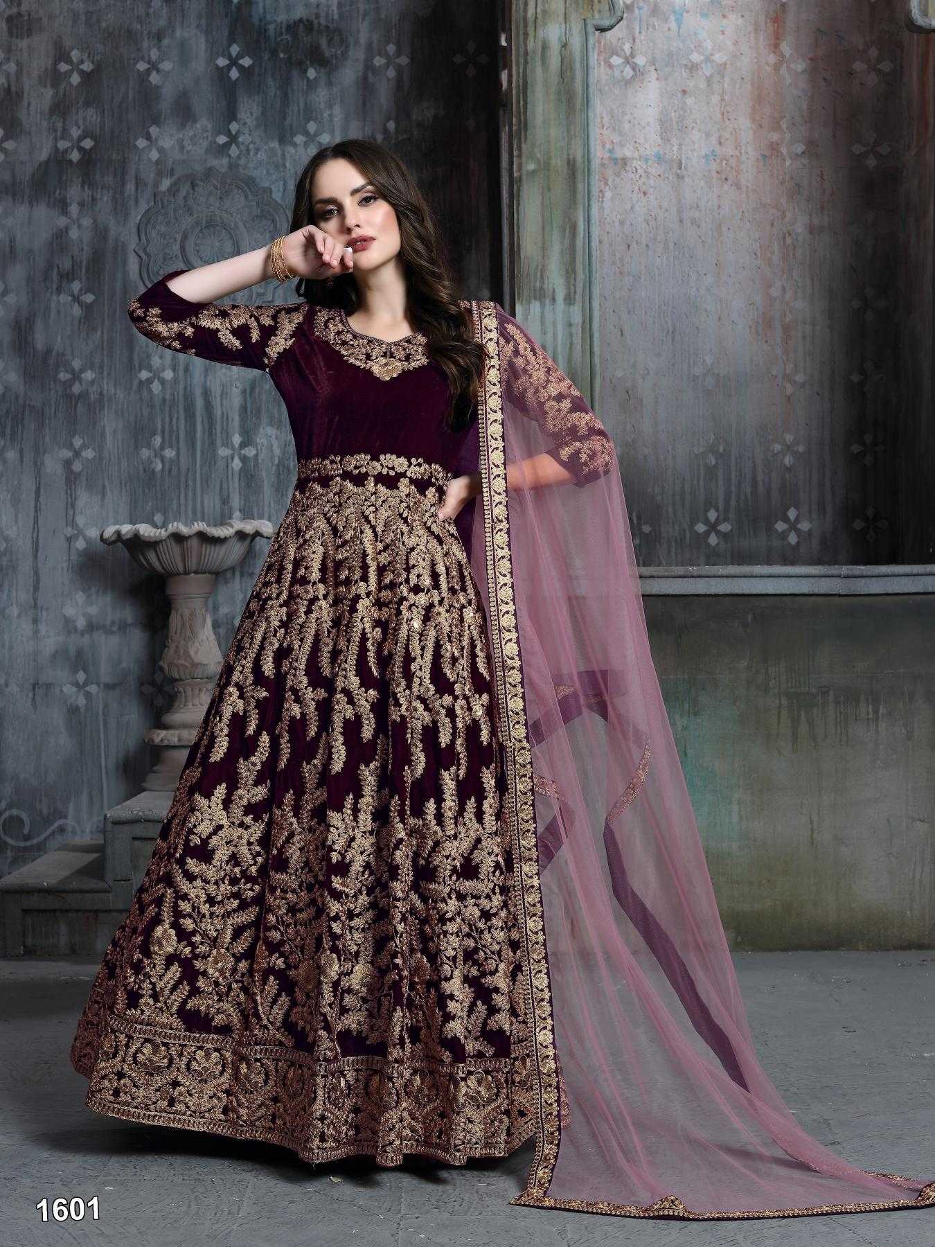 Ynf Velvet RIN197 1600 Gowns Wholesale Wedding Gown Designer Gowns Velvet Gowns Manufacturer