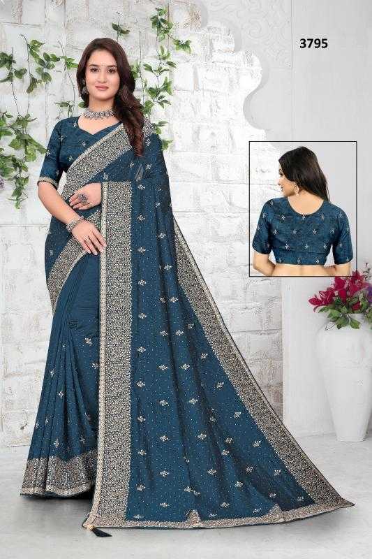 Ynf Vichitra Silk KESH114 3795 Silk Sarees Wedding Collections Wholesale Zari Border Silk Sarees Embroidered Silk Sarees Silk Sarees With Stone Work Manufacturer