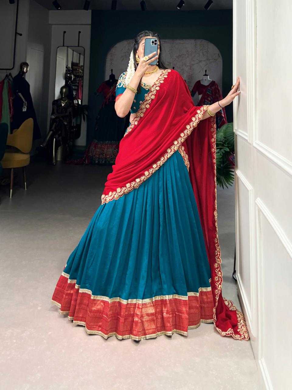 Ynf Vichitra Silk KESH134 2049 Lehengas Festive Collections Wholesale Silk Lehenga Zari Work Lehenga Onam Collections Manufacturer