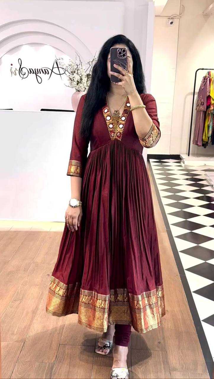 Ynf Vichitra Silk KESH496 524 Gowns Wholesale Fancy Gowns Embroidery Gowns Anarkali Gown Manufacturer