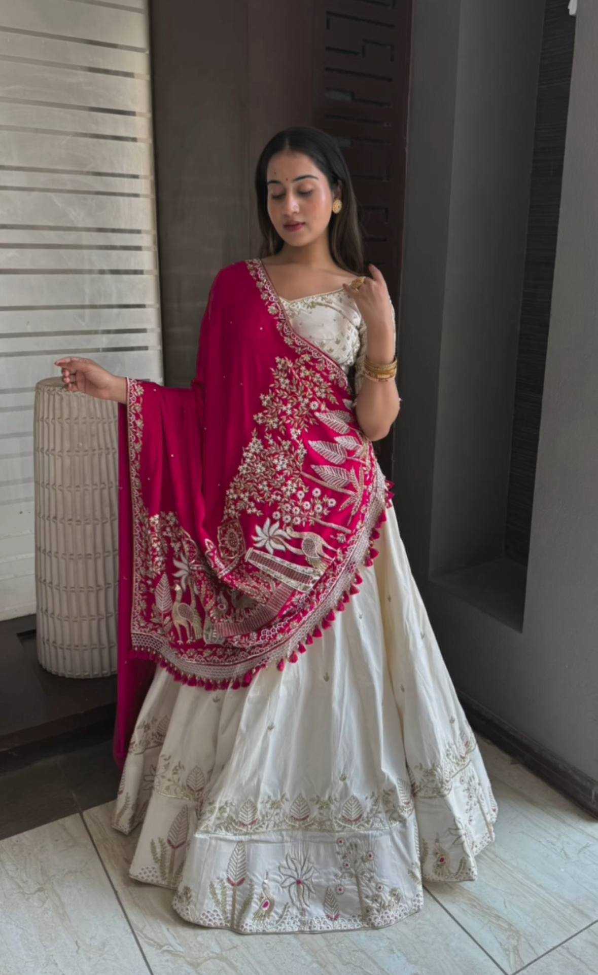 Ynf Vichitra Silk KESH497 265 Lehengas Wedding Collections Festive Collections Wholesale Silk Lehenga Embroidered Lehenga Sequins Lehenga Manufacturer
