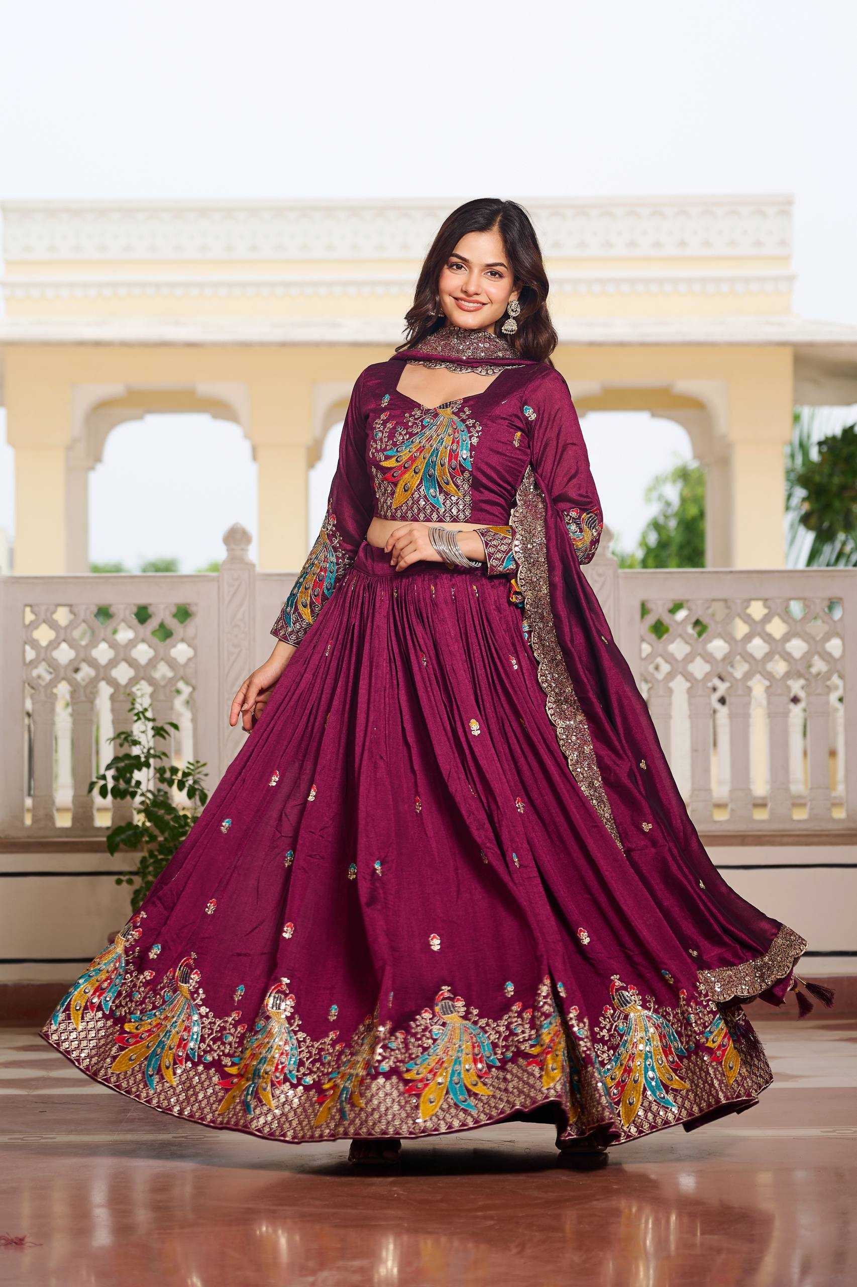 Ynf Vichitra Silk KESH498 113 Lehengas Wholesale Fancy Lehenga Traditional Lehenga Embroidered Lehenga Manufacturer
