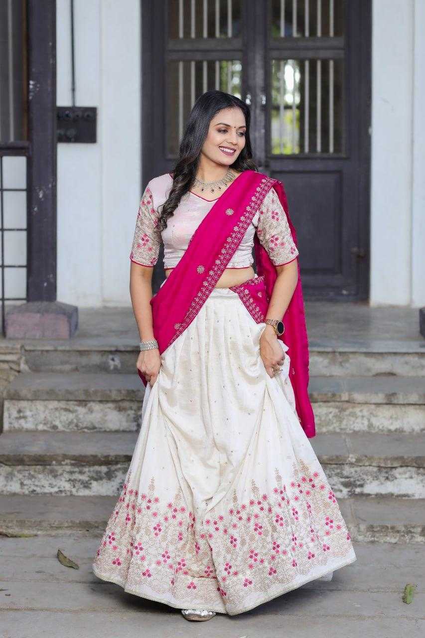 Ynf Vichitra Silk KESH511 serene shades Lehengas Wholesale Designer Lehenga Traditional Lehenga White Lehenga Manufacturer