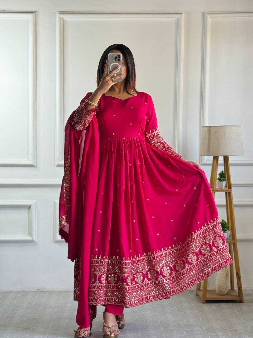 Ynf Vichitra Silk KESH533 5093 Gowns Wholesale Embroidery Gowns Anarkali Gown Long Gowns Sequin Gowns Manufacturer