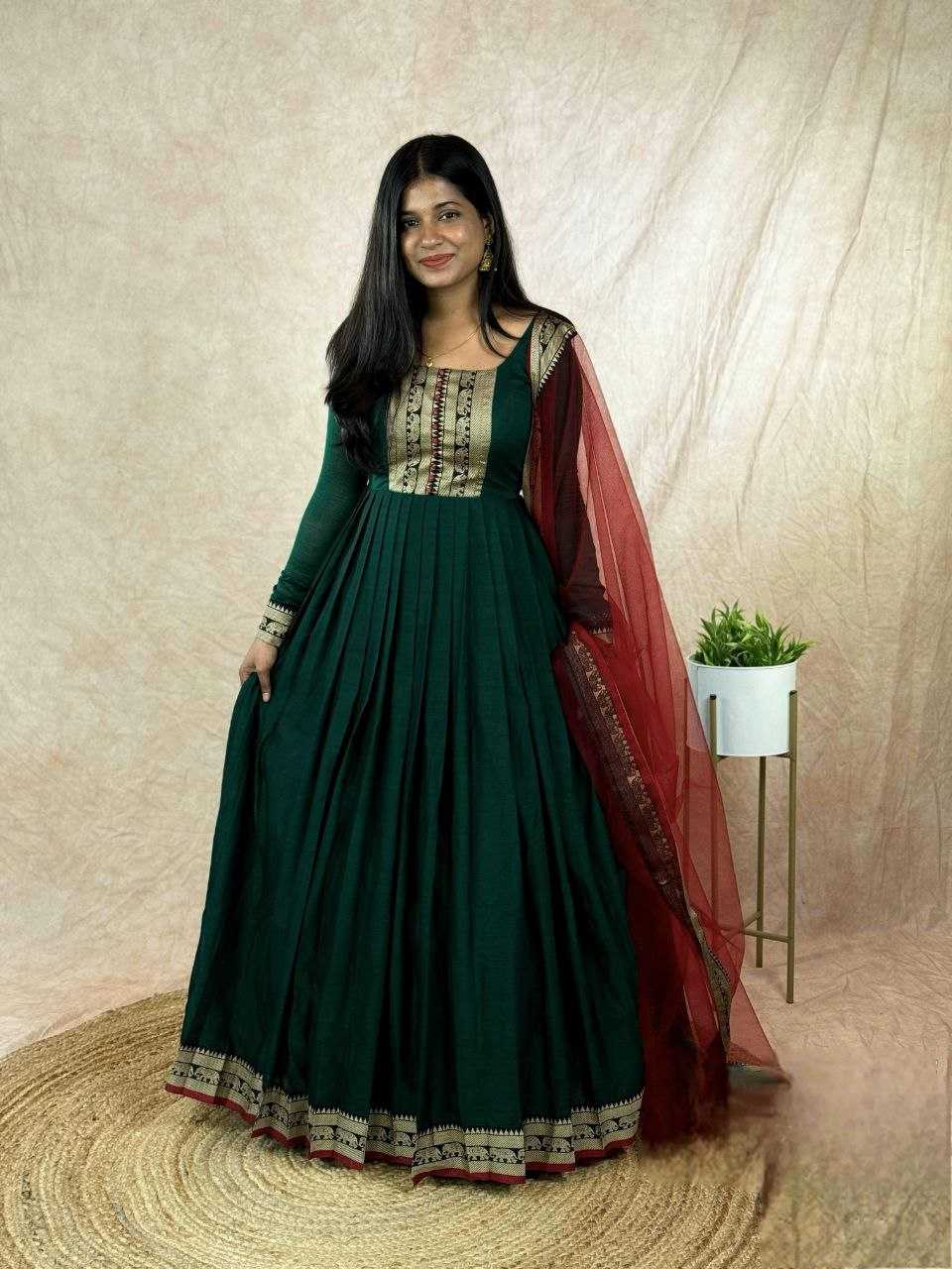 Ynf Vichitra Silk RIN217 328 Gowns Wholesale Fancy Gowns Embroidery Gowns Party Gowns Manufacturer