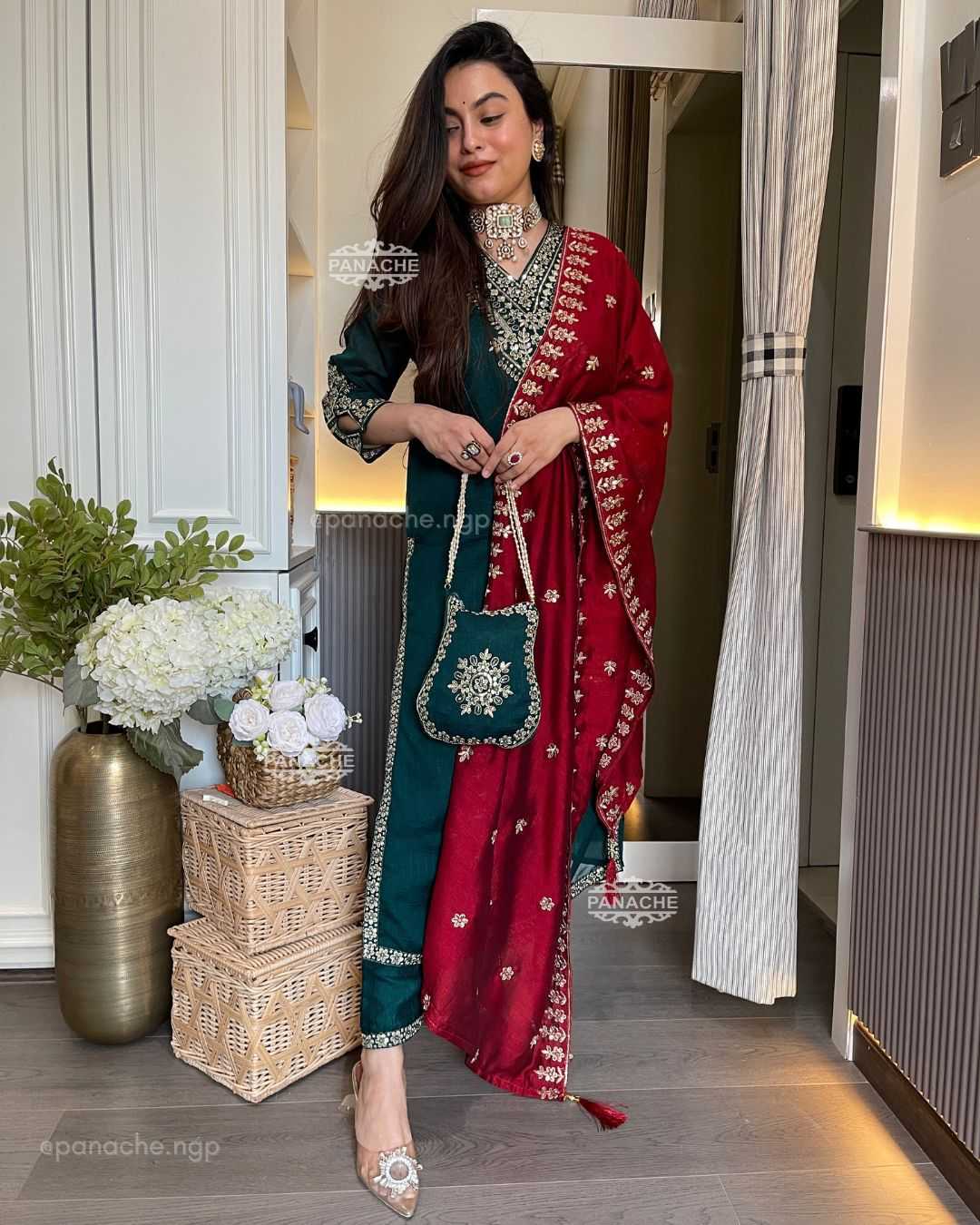 Ynf Vichitra Silk RIN222 LP1072 Kurti Wholesale Designer Kurtis Silk Kurtis Kurti With Pants Manufacturer
