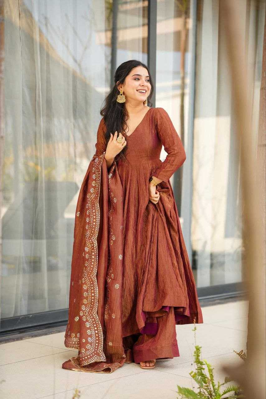 Ynf Viscose KESH529 BINA Gowns Wholesale Embroidery Gowns Anarkali Gown Party Gowns Sequin Gowns Manufacturer
