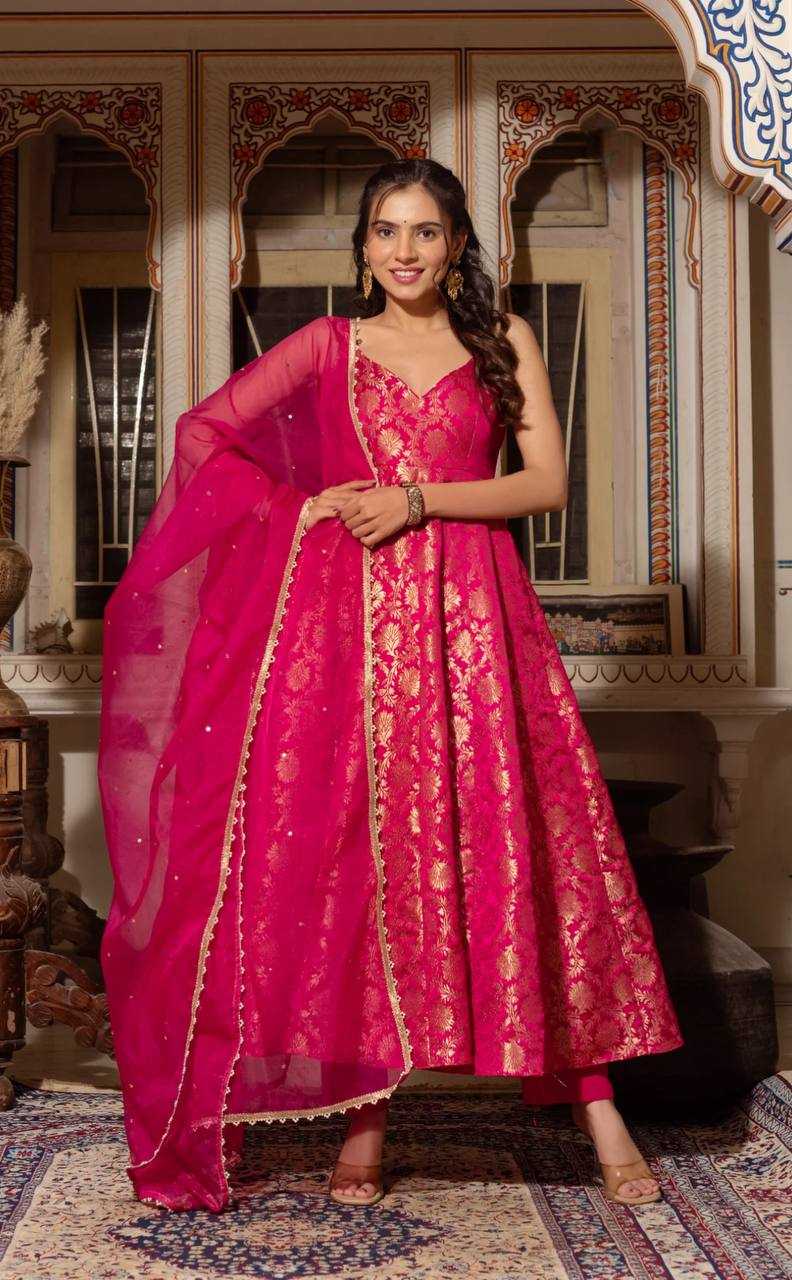 Ynf Viscose KESH533 5096 Gowns Wholesale Fancy Gowns Embroidery Gowns Anarkali Gown Sleeveless Gowns Sequin Gowns Manufacturer