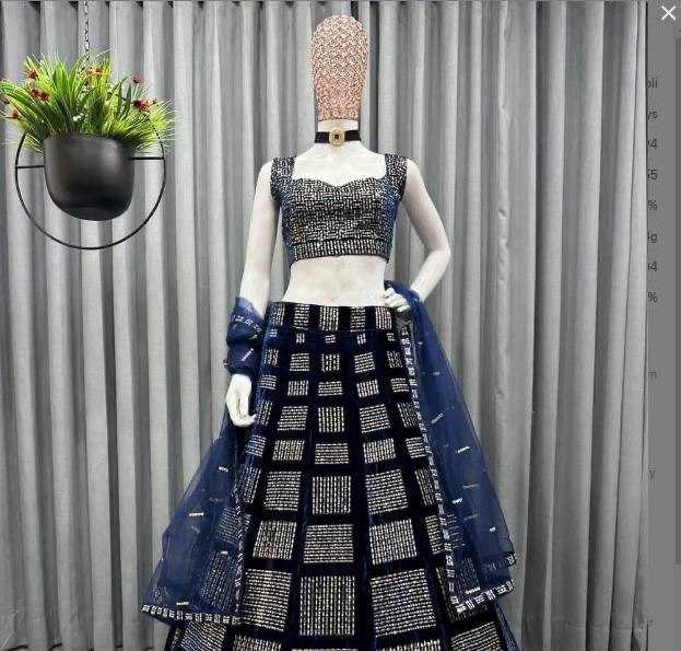 Ynf Viscose KESH540 109 Lehengas Wholesale Designer Lehenga Velvet Lehenga Manufacturer
