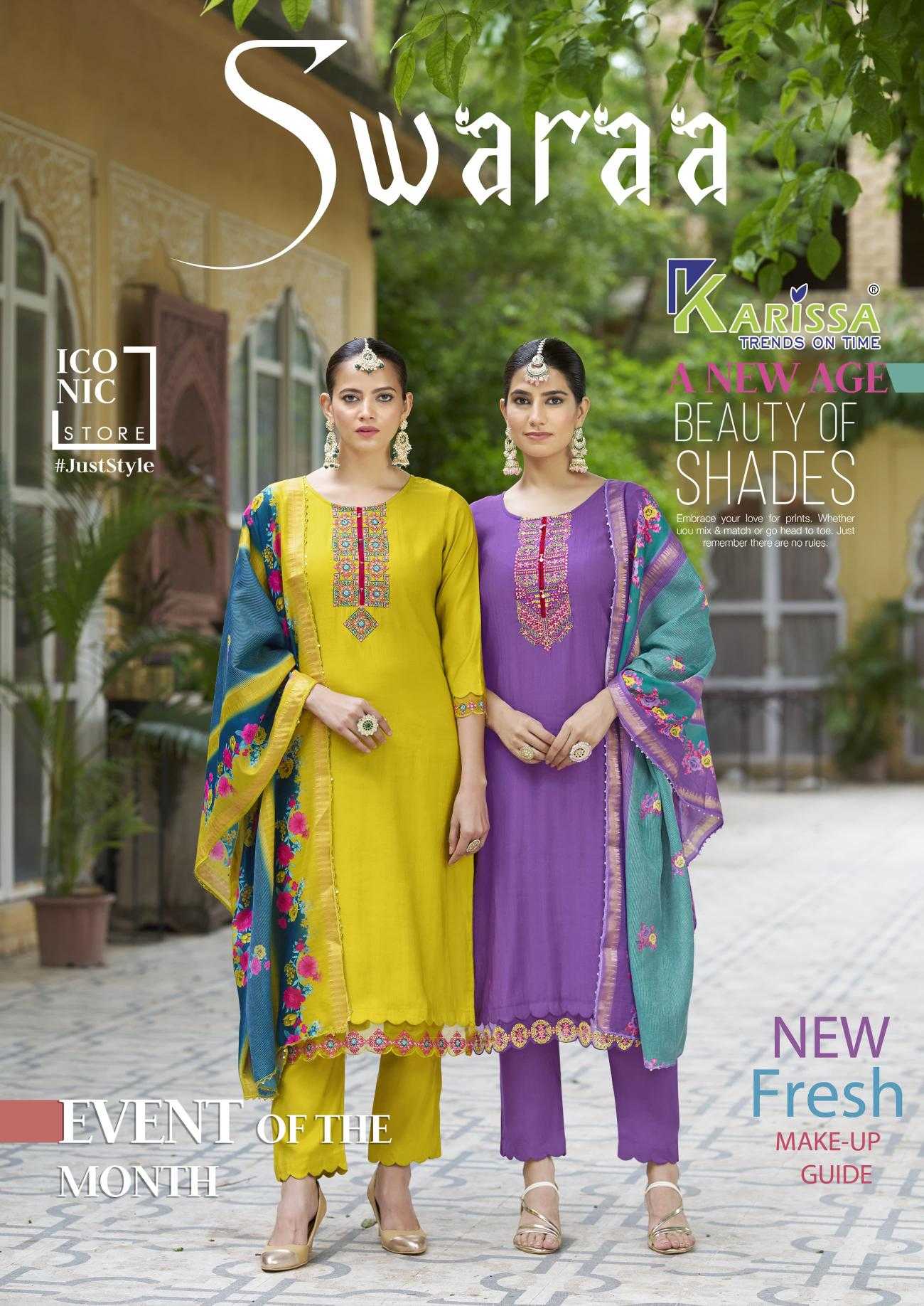 Ynf Viscose RIN190 KARISSA-SWARAA Setwise Collections Wholesale Dresses & Suits Catalogs Manufacturer