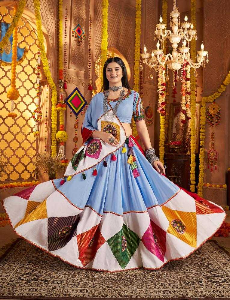 Ynf Viscose RIN202 11041 Lehengas Festive Collections Wholesale Embroidered Lehenga Mirror Work Lehenga Navratri Chaniya Choli Manufacturer