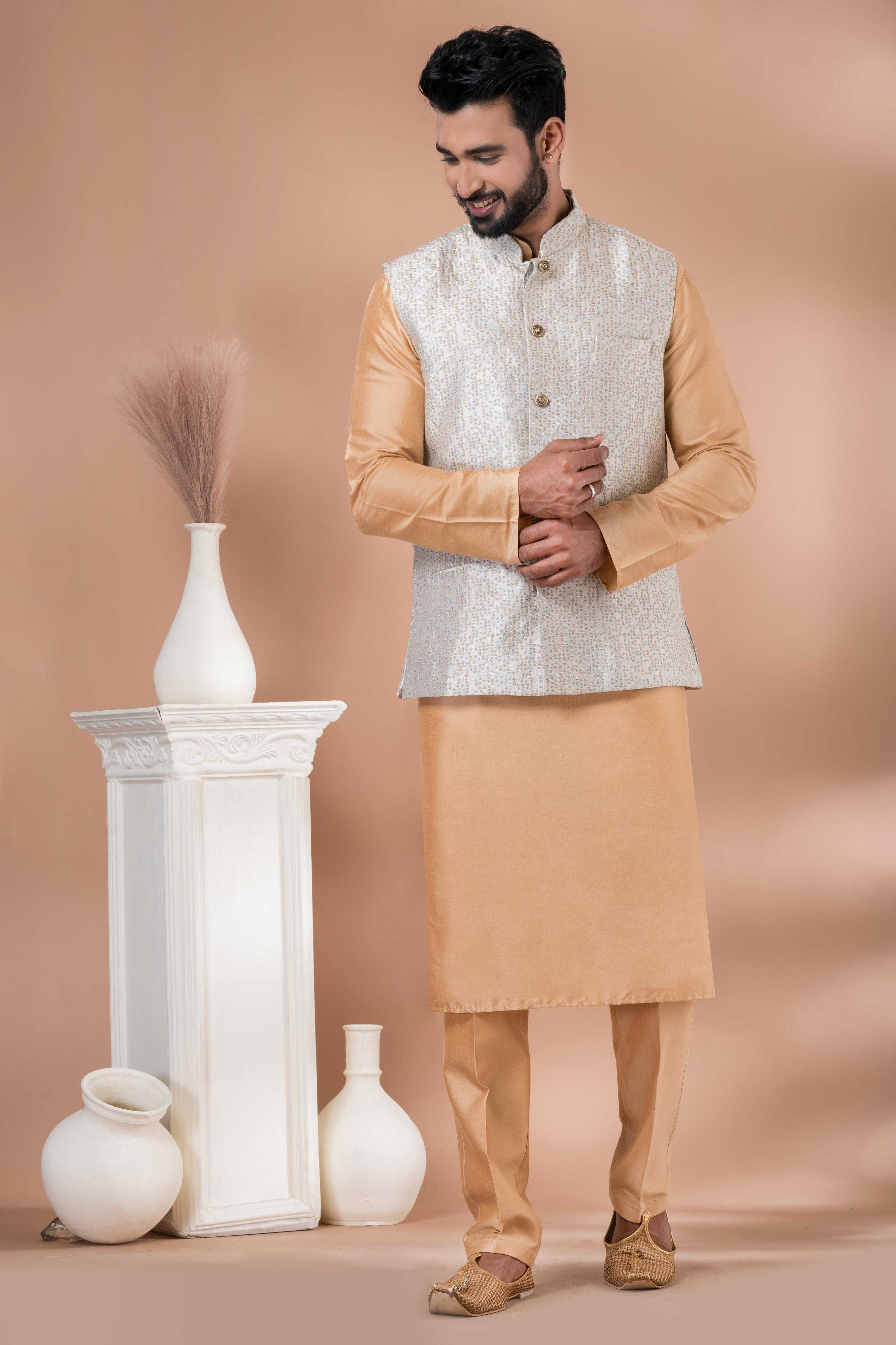 Ynf Viscose RIN223 2346C Mens Wear Wholesale Nehru Jacket Festive & Wedding Coats Modi Jackets Manufacturer