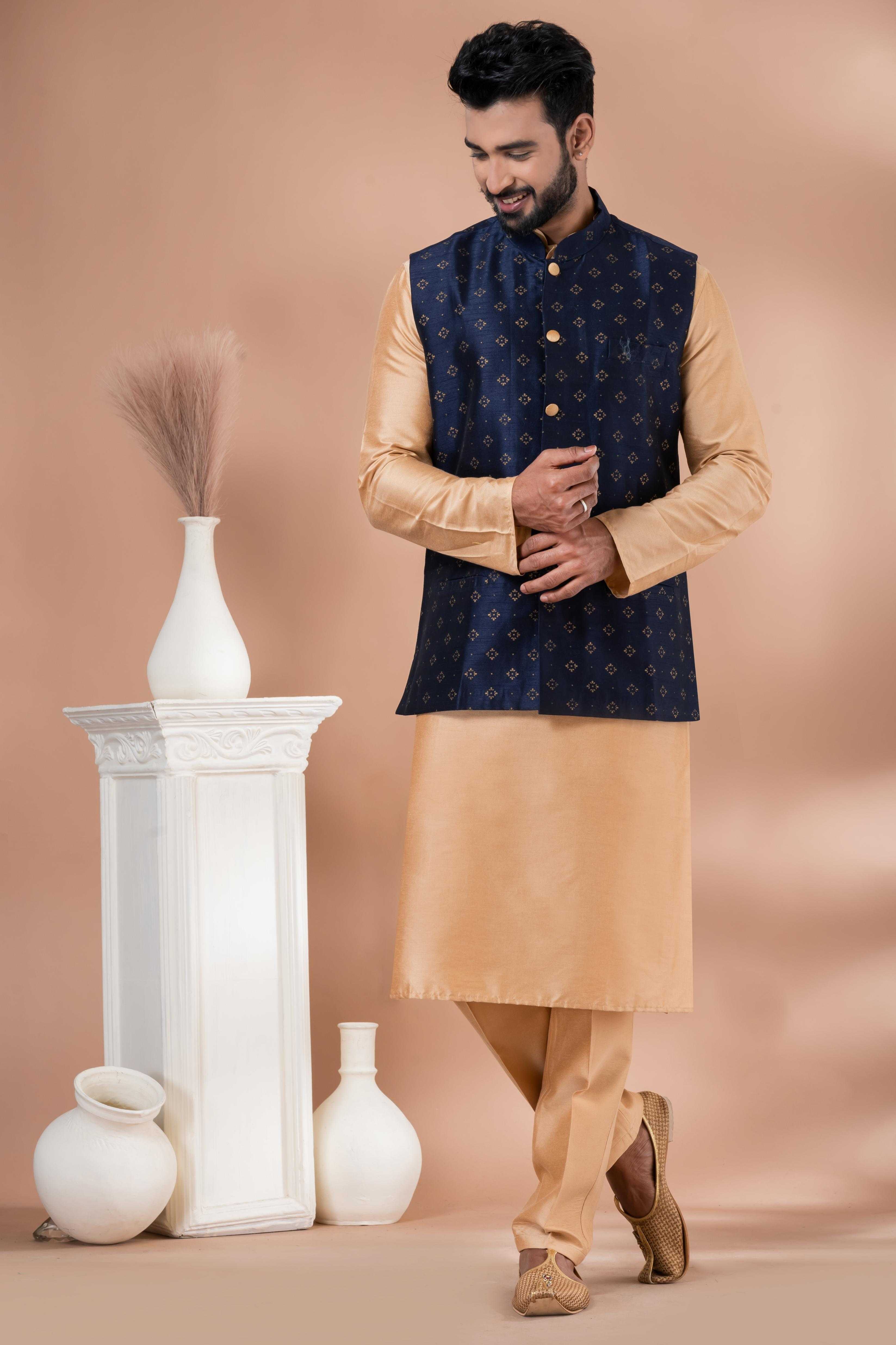 Ynf Viscose RIN223 2348C Mens Wear Wholesale Nehru Jacket Festive & Wedding Coats Modi Jackets Manufacturer