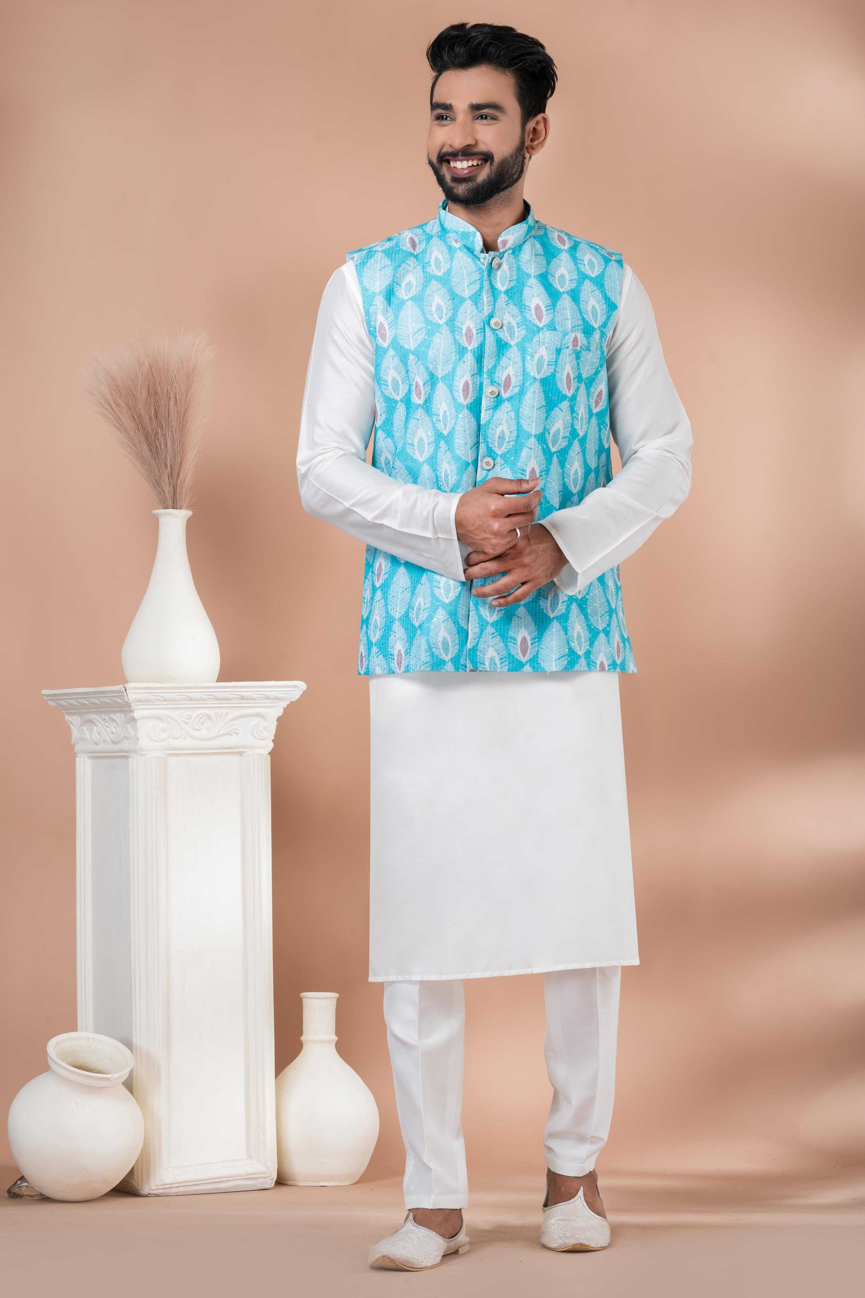 Ynf Viscose RIN223 2350A Mens Wear Festive Collections Wholesale Nehru Jacket Onam Collections Modi Jackets Manufacturer